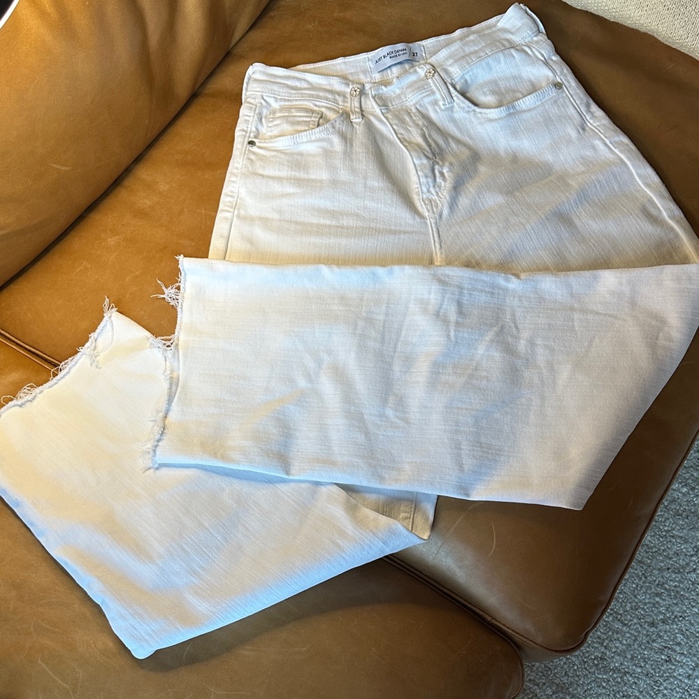 Just Black Off-White Straight Leg Jeans